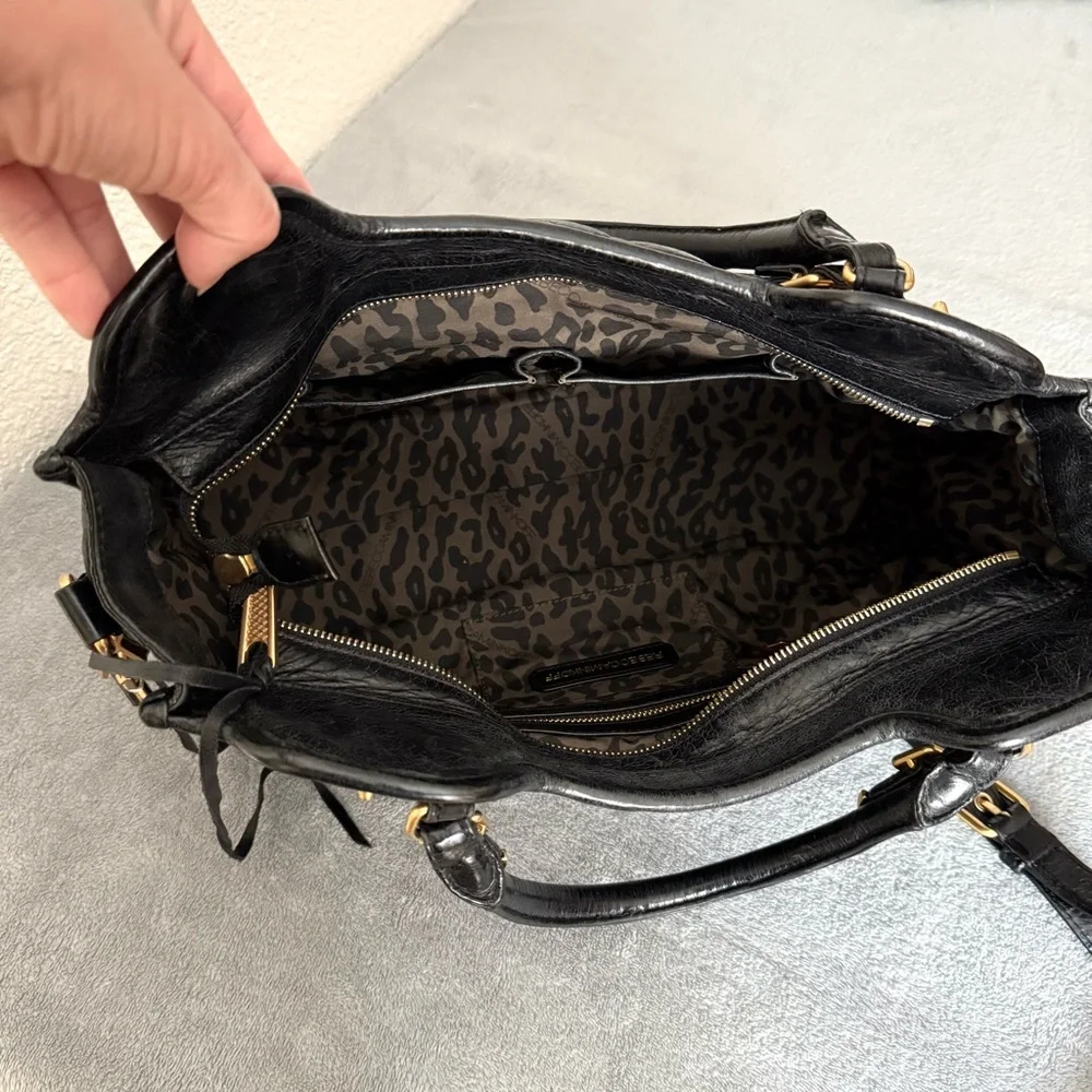 Rebecca Minkoff Quilted Leather Desired Satchel/Crossbody Bag Studded